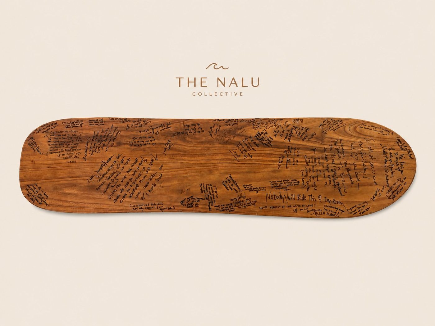 The Nalu Collective alaia wedding guest book with brand logo